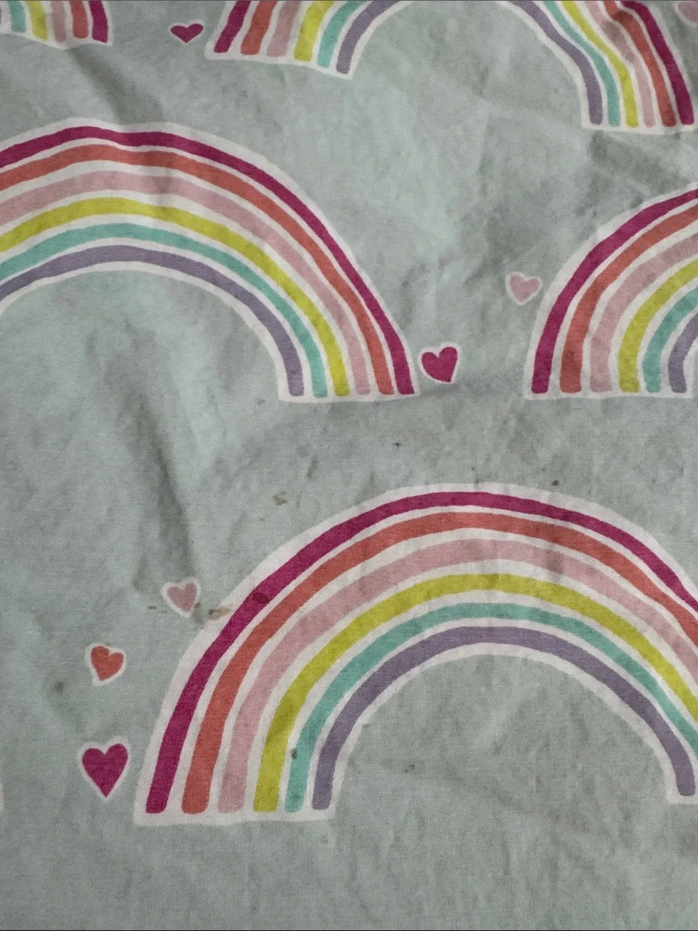 Pastel Rainbow Print kids TWIN SIZE duvet cover 56